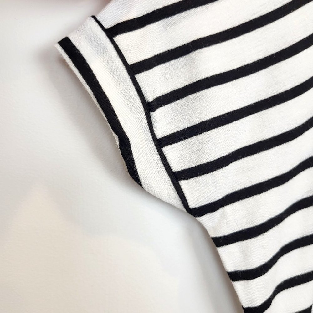 Piko 1988 White and Blue Striped Oversized Boxy T-Shirt, Size Small, GUC - Picture 4 of 6